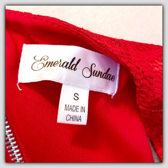 EMERALD SUNDAE Red Party Dress - Picture 6 of 6